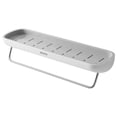 thumbnail image 1 of Desagüe de Estante de pared para baño Sunnimix 16,54 pulgadas Gris con toallero, 1 of 8