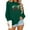 Green, variant on Merry Christmas Sweatshirt for Women Plaid Holiday Long Sleeve Xmas Tree Print Pullover Lightweight Shirt