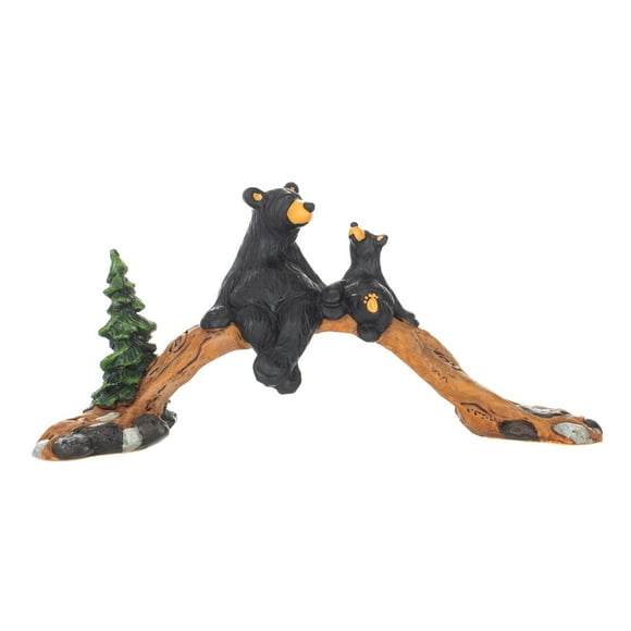 DEMDACO Bearfoots by Jeff Fleming The Bridge Black Bear 4 x 11 Hand-cast Resin Figurine Sculpture