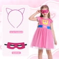 thumbnail image 5 of Marendyee Girls Cute Kitties Tulle Dress with Flutter Sleeves Cat Dress Movie Character up Outfits for Christmas, 5 of 17
