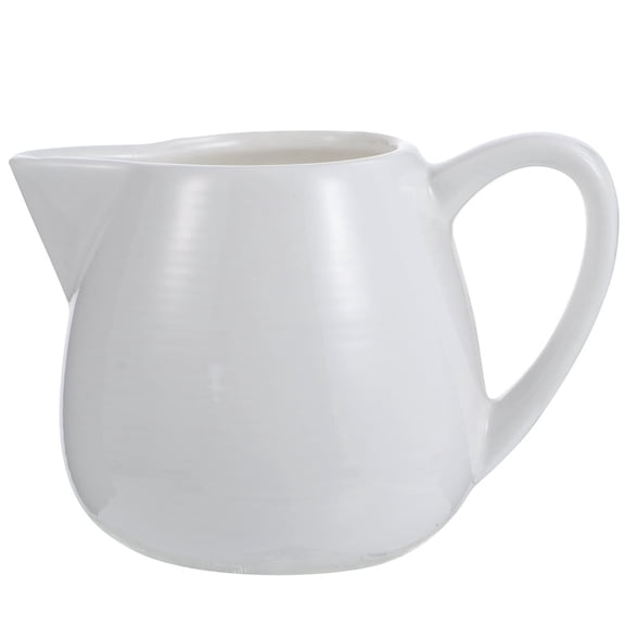 QUTETN Pitcher Creamer Milk Coffee Sauce Jug Ceramic Mini Gravy Cup Frothing Pourer Cream Serving Small Dish Espresso Steaming