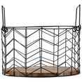 thumbnail image 4 of Northlight Round Iron Nesting Baskets with Natural Wood Base - 14" - Set of 3, 4 of 8