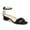Black, variant on XYD Women Square Open Toe Sandals Block Chunky Low Heels Buckled Slender Ankle Strap Casual Events Shoes Size 10 Silver
