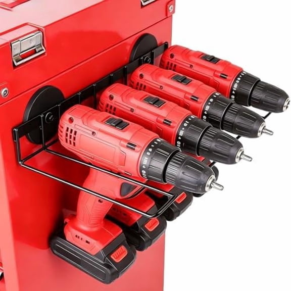 Heavy Duty Magnetic Power Tool Organizer,Drill Holder Wall Mount,50 lb Garage Storage Utility Storage Thickened Drill Rack for Dewalt Milwaukee Ryobi Cordless Tool$$Tools & Hardware Other