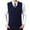 Navy, variant on JTieacloth Sleeveless Sweater Vest Men's Thickened Comfort Classic Business Sleeveless Casual Plush Vest Vest V Neck Knitted Thickened(Gray)