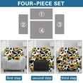 thumbnail image 5 of SCRAWLGOD Cow Pint Sunflower Print Recliner Chair Covers Lazyboy Recliner Covers Stretch Couch Cover Slipcovers 4 Piece Furniture Protector with Elastic Bottom for Pets, 5 of 7