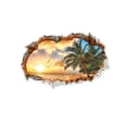thumbnail image 2 of Home Sticker Imitation 3D Perforated Wall Decal Ocean Beach Style Removable Decor For Indoor Wall Background, 2 of 9