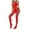 Red, variant on Levmjia Womens Halter Lace Bodystocking One Piece Lingerie Set Open Back Floral Mesh Nightwear Date Nights Solid Color Full Body Bodysuit Stretchy Soft