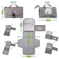 thumbnail image 5 of Cambiador de pañales portátil para bebé, cambiador de bebé y bolsa de viaje para cambiador de pañales, cambiador de bebé de diseño inteligente, gris, 5 of 5