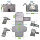 thumbnail image 5 of Cambiador de pañales portátil para bebé, cambiador de bebé y bolsa de viaje para cambiador de pañales, cambiador de bebé de diseño inteligente, gris, 5 of 5
