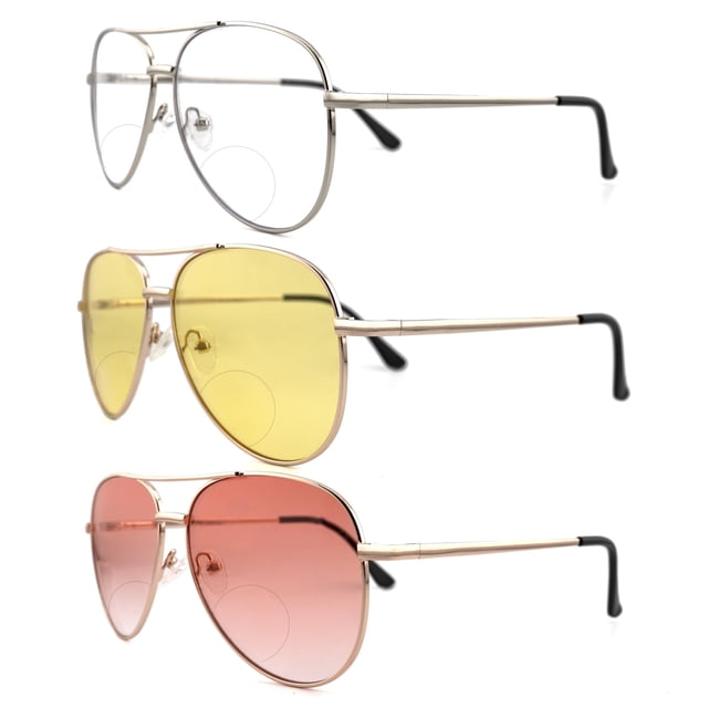 Pack de 3 gafas de sol tipo aviador bifocales SOPHILY +3.0 UV400