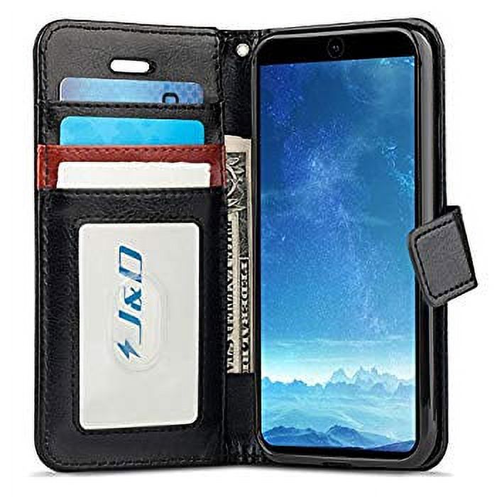 J&D Case Compatible for LG V35 Case/LG V35 ThinQ Case/V30S Case/V30S ThinQ Case/LG V30/LG V30 Plus Case, [Wallet Stand] [Slim Fit] Heavy Duty Protective Shockproof Flip Wallet Case for LG V30 Case - image 3 of 6
