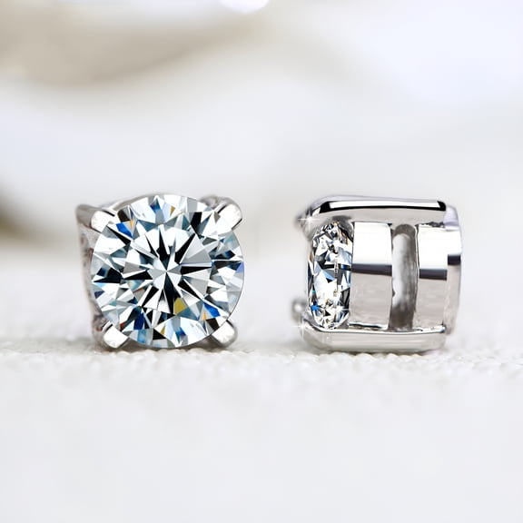 DESIGNICE Men Women Rhinestone Inlaid Magnetic Ear Stud Earrings Non Piercing Jewelry Gift