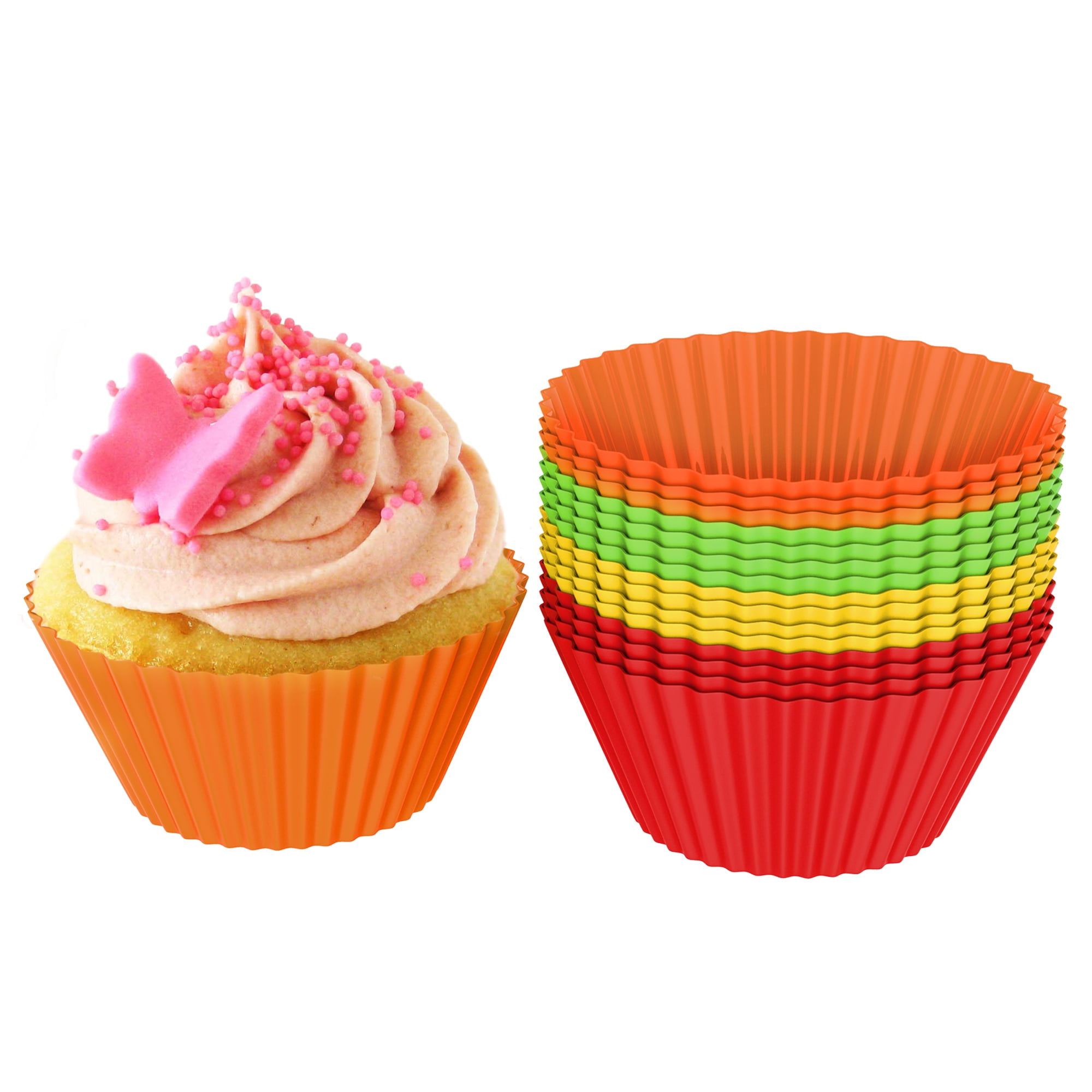 2x Soft Silicone Cake Muffin Chocolate Cupcake Bakeware Baking Cup Liners Mold. 