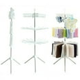 thumbnail image 3 of 3-Tier 360° Rotation Clothes Hanger Folding Drying Rack Indoor Dryer Organizer, 3 of 3