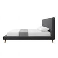 thumbnail image 4 of Lyle Beds Charcoal Linen King Upholstered Walnut Tapered Legs, 4 of 7