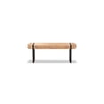 thumbnail image 3 of HomeStock Art Nouveau Allure Rustic and Industrial Natural Brown Finished Wood and Black Finished Metal Bench, Sleek Living and Dining Space Bench for Seating, Versatile Living Room Furniture, 3 of 6