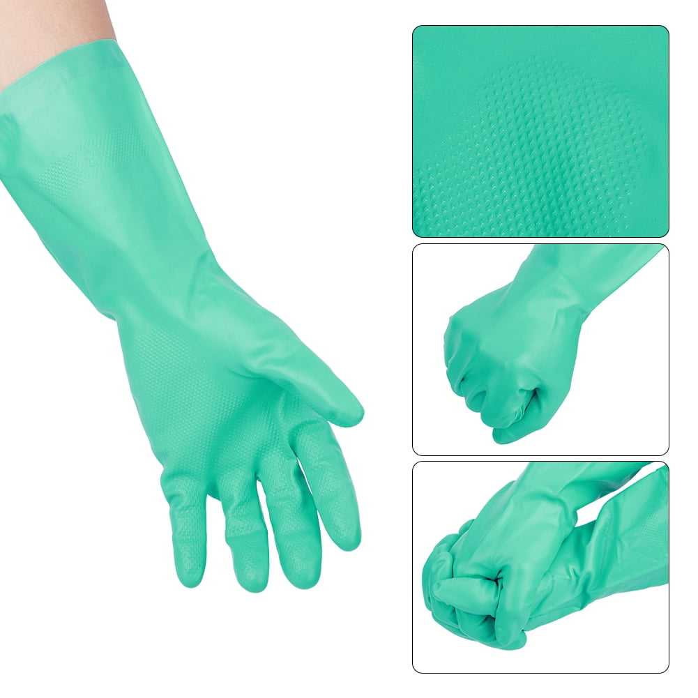 TOPINCN 5Pairs Reusable Nitrile Gloves Solvent Resistant Anti Acid