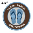 thumbnail image 2 of Glass Beach, California 3.5 Inch Iron Or Sew On Embroidered Fabric Badge Patch Ocean Beach, Salt Life Iconic Series, 2 of 2