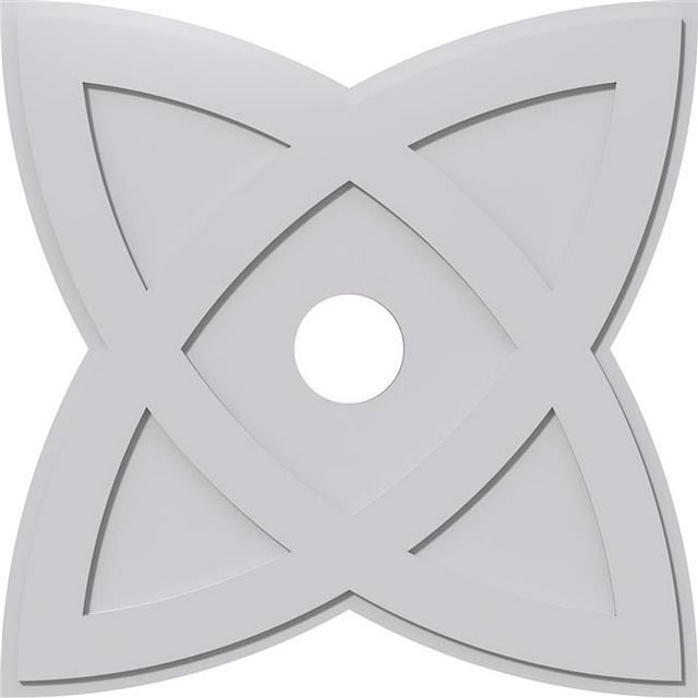 Ekena Millwork CMP38CM-06000 38 in. OD x 6 in. ID Square Cosmo Architectural Grade PVC Contemporary Ceiling Medallion