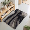 thumbnail image 2 of Entryway Rug 2'x3', Black Grey Marble Kitchen Runner Rugs Non-Slip Carpet Mats, Modern Ink Painting Abstract Art Bedside Rugs Runners Washable Floor Carpet for Bathroom Laundry Room, 2 of 8
