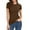Coffee, variant on Yigetop Fitted T Shirts for Women, Womens Basic Solid Color Crew Neck Short Sleeve Long Tee Shirt Basic Tops for Woman Coffee L