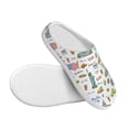 thumbnail image 3 of KLL America Landmarks Pattern Adult Unisex Cozy Slippers,Fuzzy Slip-on Slippers TPR Sole Slippers Comfort Plush Home Footwear for Indoor & Outdoor-39/40, 3 of 7