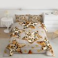 thumbnail image 2 of Homewish Stars Print 2pcs Bedding Comforter Set For Children Teens Adults,Bling Golden Glitter Twin Comforter Sets,Animal Leopard Print Breathable Bedding Set,Super Cozy Room Decor,Reversible, 2 of 8