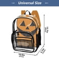 thumbnail image 2 of ALAZA Clear Backpack Funny Pumpkin PVC Transparent BookBag, 2 of 7