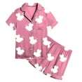 thumbnail image 4 of MKHSQHDG Girls' Print Short Sleeve Buttoned Pajama Set with Pockets (Ages 2 13) Baby Pajamas 3-6 Months 2 Piece Toddler Pajamas Short Sleeve Long Pants 12-13 Years, 4 of 4