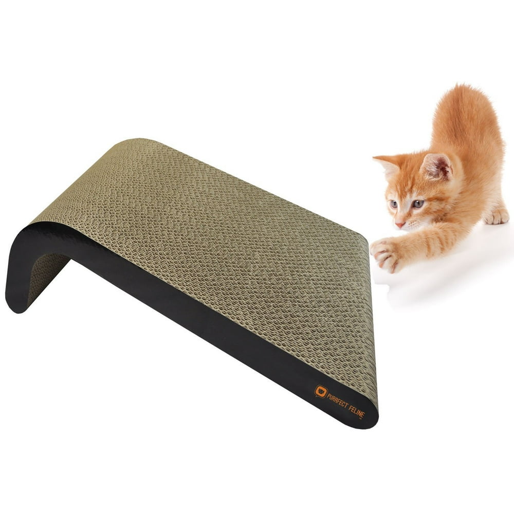 Modern Cat Scratcher Lounge with Recycled Corrugated Cardboard Bed