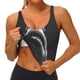 thumbnail image 3 of Fotbe Black And White Shark Sujetador Deportivo Largo sin Aros para Mujer con Almohadillas y Soporte Medio, Transpirable y Absorbente, Camiseta Tipo Chaleco o Tank Top-Large, 3 of 8