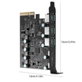 thumbnail image 3 of Tarjeta PCIe X4 a USB 3.2 Expansión 20 Gbps adicional 3x USB3.2 y 2x TPYC-C 15W, 3 of 4