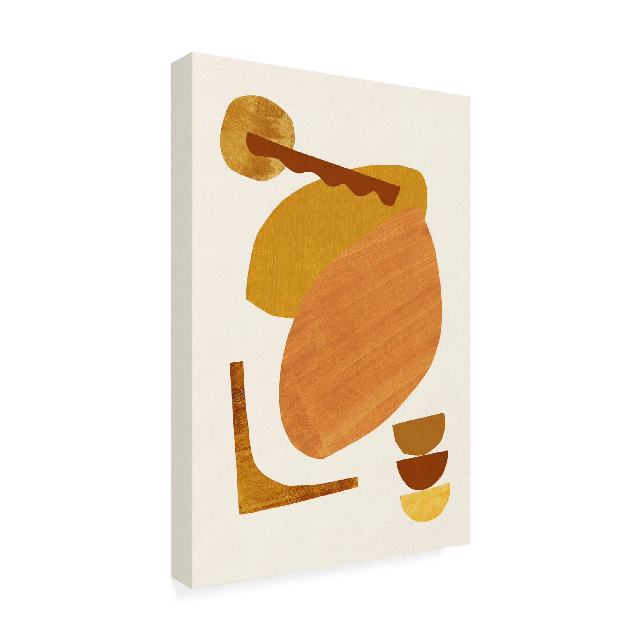 Trademark Fine Art Alisa Galitsyna Abstract Collage With Warm Shapes Canvas Wall Art
