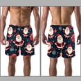 thumbnail image 3 of luoweisi Men's Beach Shorts Quick Dry Swim Trunks with Mesh Lining Christmas Santa Claus S, 3 of 5