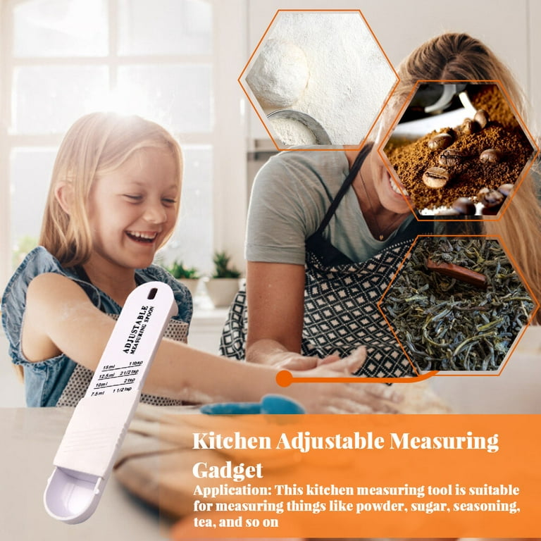 2pcs Adjustable Measuring Spoon Set Kitchen Adjustable Measuring Tool Home
