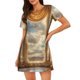 thumbnail image 1 of Disketp Golden Drapes Pillars Clouds para Camisón Corto de Manga Corta para Mujeres, Camisón Cómodo con Escote Redondo, Bonito y Confortable, 1 of 6