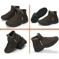 thumbnail image 6 of Men Winter Snow Boots: Mens Waterproof Fur Lined Warm Boot Outdoor Walking Comfortable Slip On Zipper Ankle Booties, 6 of 8
