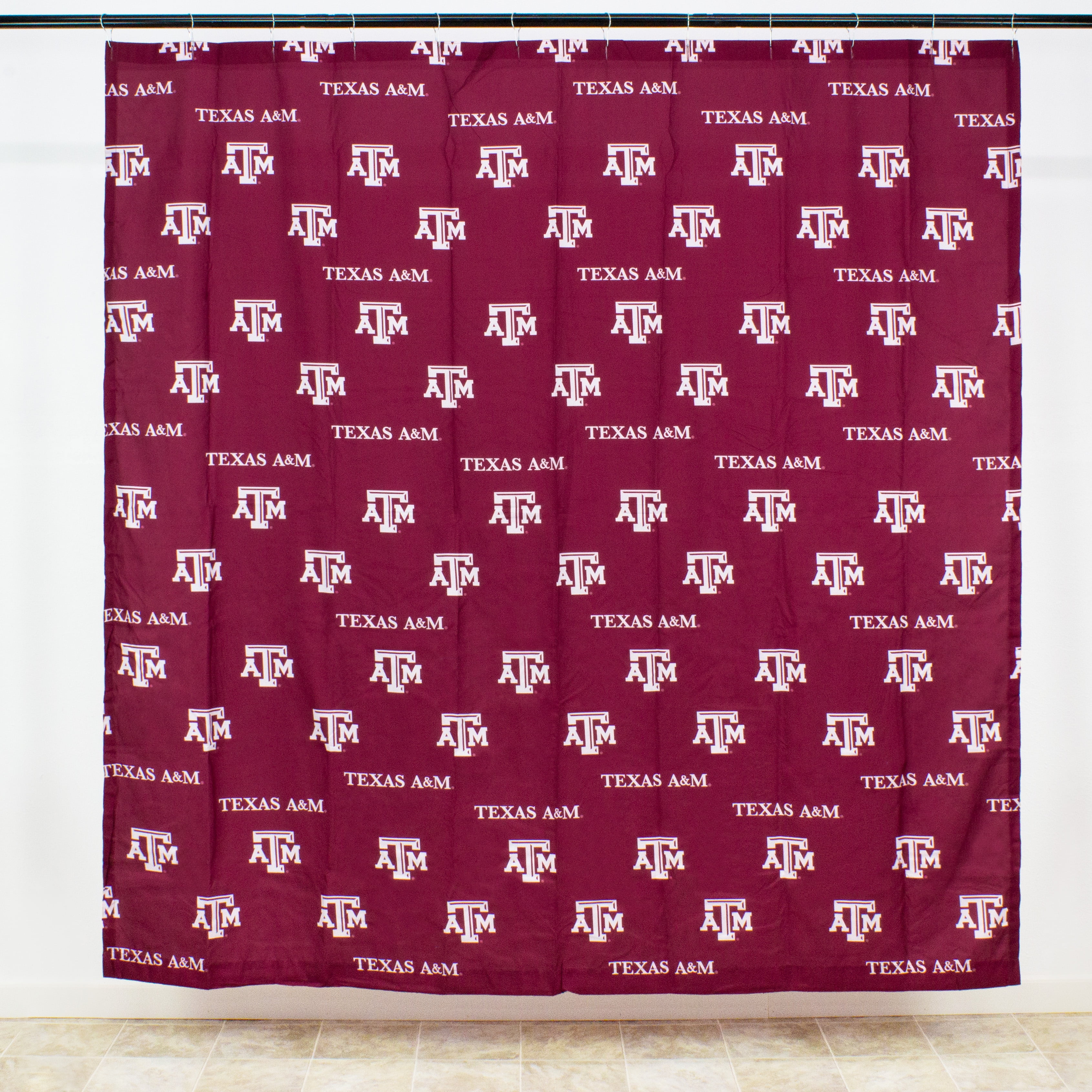 College Covers Texas A&M Aggies Printed Shower Curtain Cover - 70" x 72"