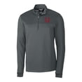 thumbnail image 2 of Men's Cutter & Buck Steel Utah Utes Traverse Stripe Quarter-Zip Pullover Top, 2 of 3