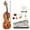 Matte Natural, variant on GV103 4/4 Natural Acoustic Violin Spruce Panel Maple Back Complete Set with Accessories White