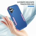 thumbnail image 2 of Compatible with Apple iPhone 16 Case for Women Men, Military Grade Shockproof Drop Protection Anti-Scratch Bumper Rugged Matte Phone Case Cover for iPhone 16, Blue+Pink, 2 of 7