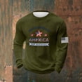 thumbnail image 2 of 250th Anniversary USA Shirt Men Waffle Long Sleeve Tops American Flag Print Crew Neck Sweatshirt Patriotic Fourth of July Outfit, 2 of 3