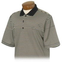 Monterey Club Men's Cotton Jersey Stripe Golf Polo Shirt #1266