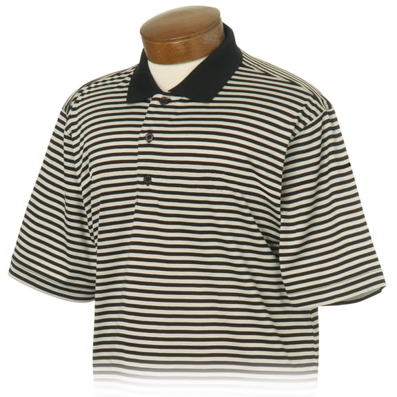 Monterey Club Men's Cotton Jersey Stripe Golf Polo Shirt #1266