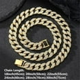 thumbnail image 3 of Men Women Hip Hop Creative Cobra Pendant Pendant Necklace With 15mm Crystal Cuban Chain HipHop Iced Out Bling Necklaces Fashion Charm Jewelry, 3 of 4