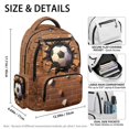 thumbnail image 5 of Chririnla Soccer Brick Wall Print Zaino per ragazze with Breathable Lightweight School Bag, Comfortable 17 Inch Multi-pocket Bookbag for Travel Elementary School Back to School, 5 of 10