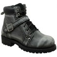 thumbnail image 2 of Ride Tecs 9143SBK-M090 6 in. Mens Stonewash Zipper Lace Boot, Black - Medium 9, 2 of 6