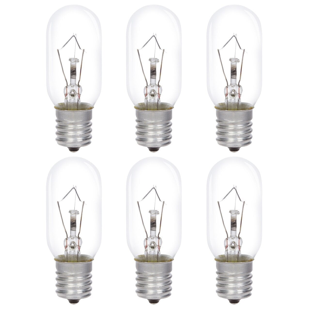 Simba Lighting Incandescent Appliance Light Bulb T8 40W E17 Intermediate Base, 120V 2700K, 6-Pack