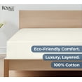 thumbnail image 6 of Royale Linens 100% Organic Cotton Fitted Sheet - Percale Weave - Super Soft Deep Pocket Bottom Sheets - Ivory Elastic Sheet Twin Size - Twin Fitted Sheets Only - (39"x75"+15", Ivory), 6 of 9